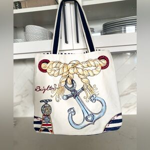 Vintage Brighton Nautical Canvas Tote